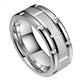 Fashion Creative Silver Cross Cut Stainless Steel Ring | Decor Gifts and More