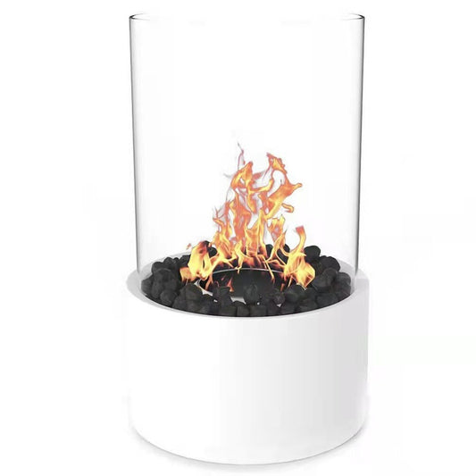 Portable Glass Decorative Alcohol Fireplace Table Lamp | Decor Gifts and More