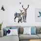 Creative Wall Stickers Elk Family Modern Nordic Style Living Room TV Decoration Wall Stickers