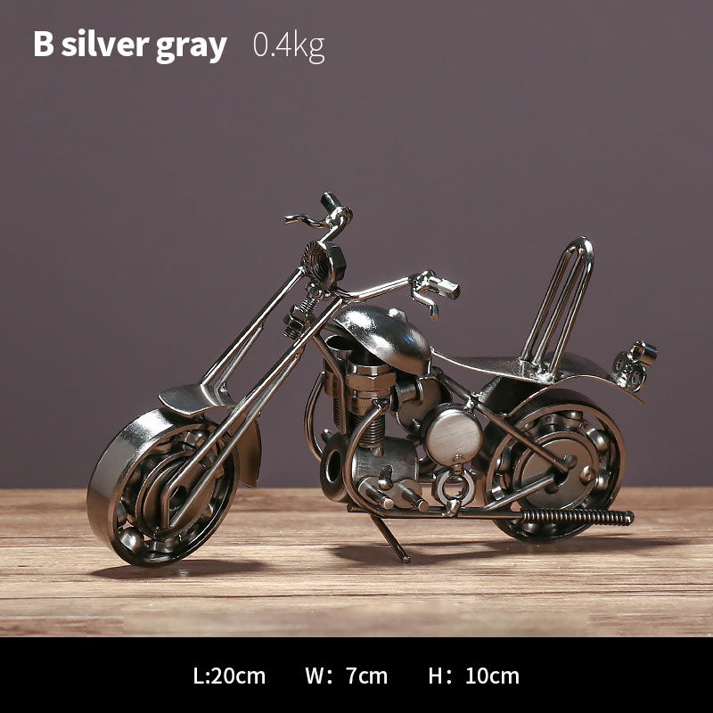 Home Fashion Wrought Iron Motorcycle Model Ornaments | Decor Gifts and More