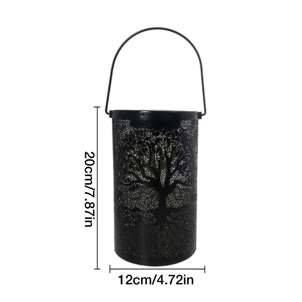 Garden Wrought Iron Cylindrical Solar Lamp | Decor Gifts and More