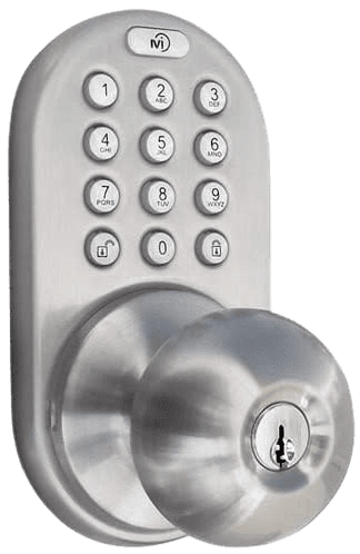 Digital Door Knob Lock with Electronic Keypad for Interior Doors, Satin Nickel - Home Decor Gifts and More