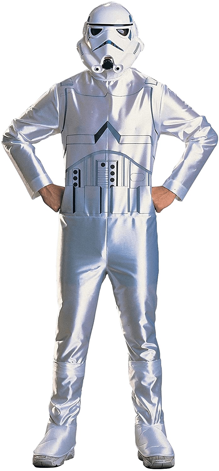 Mens Medium Star Wars Stormtrooper Costume Jumpsuit and Mask, White | Decor Gifts and More