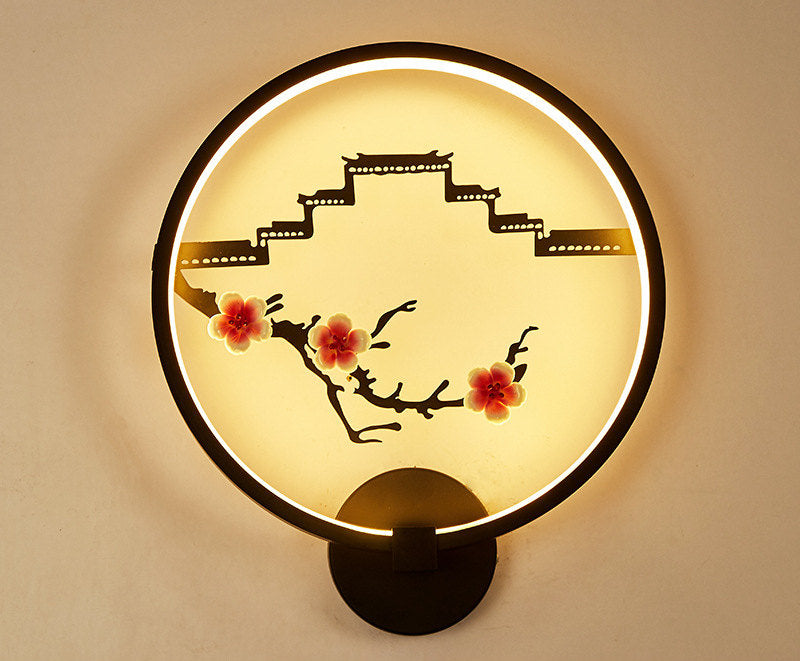 Simple Chinese Style Mural LED Wall Lamp New Chinese Style Living Room Bedroom Bedside | Decor Gifts and More