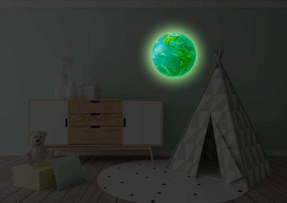 Luminous Wall Stickers 3d 3d Carved Moon Earth Glow Sticker Decorative Stickers | Decor Gifts and More