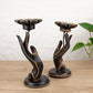 Solid Wood Creative Living Room Restaurant Hotel Bergamot Candle Holder