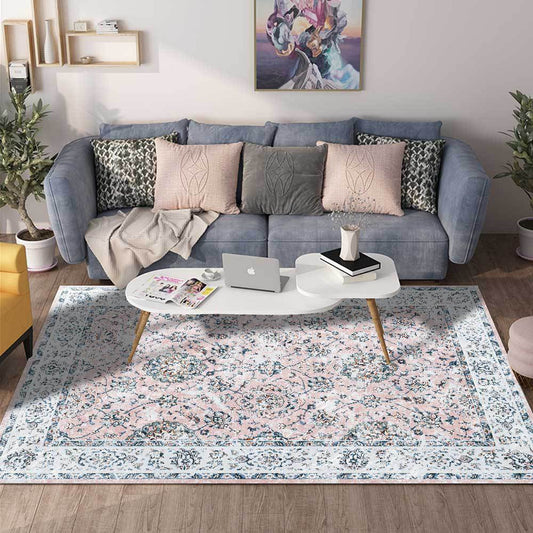 European Style Retro Sweet Grey Flower Carpet | Decor Gifts and More