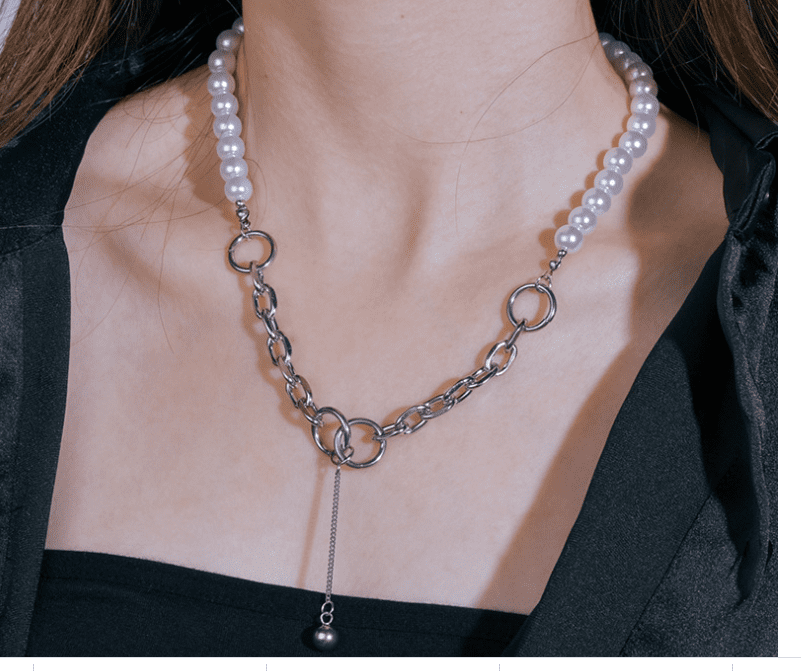 Stainless Steel Splicing Pearl Necklace Women Fashion Jane | Decor Gifts and More