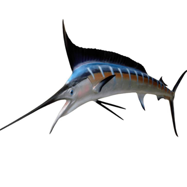 Wrought Iron Swordfish Sculpture Wall Ornament - Home Decor Gifts and More