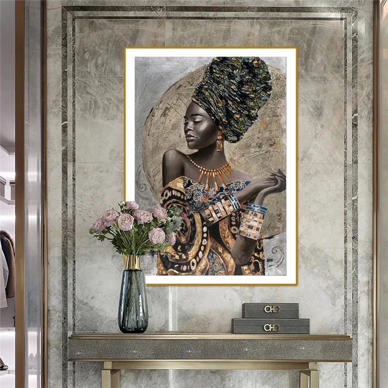 African Art Abstract Female Canvas Painting HD Print | Decor Gifts and More