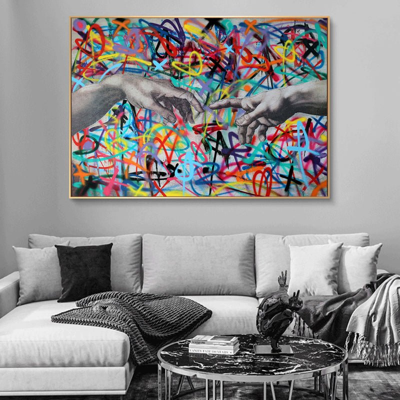 Collage Art Create Adam Famous Art Canvas Painting | Decor Gifts and More