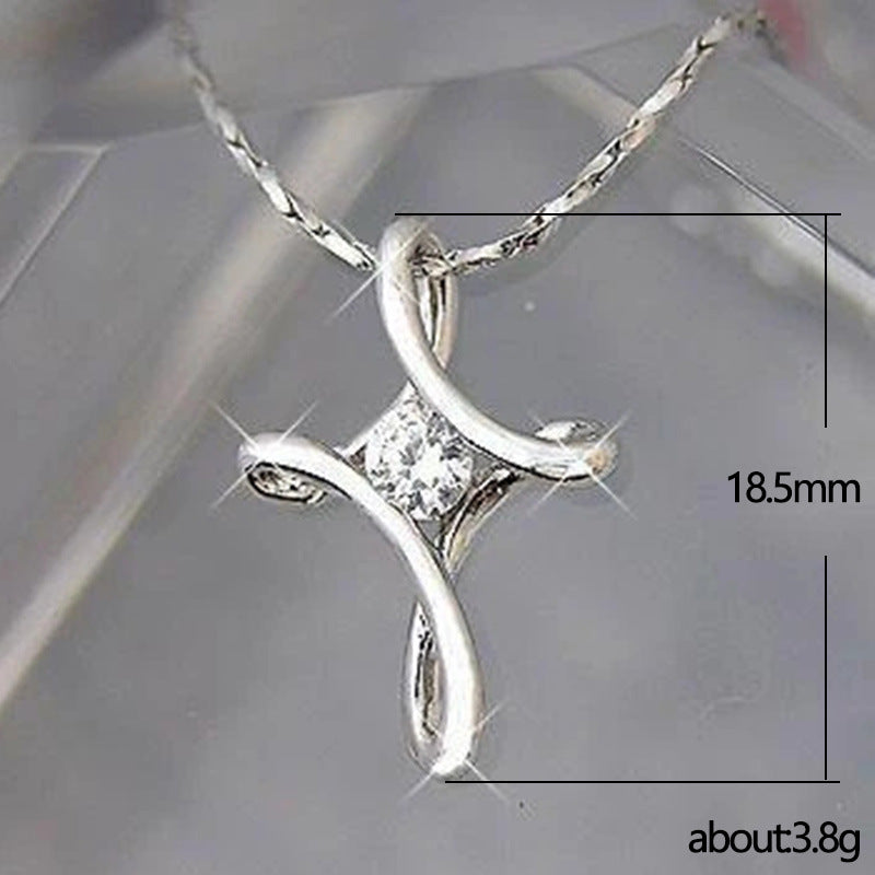 Punk Cross Zircon Pendant Necklace | Decor Gifts and More