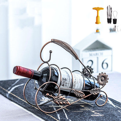 Wrought Iron Wine Rack European Ornaments | Decor Gifts and More