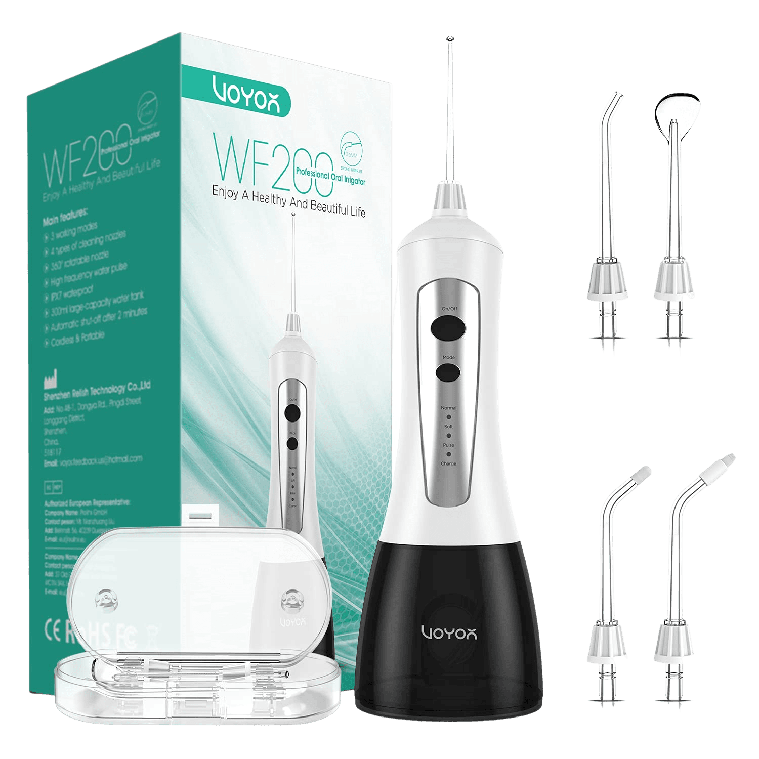 VOYOR Water Flosser Cordless Water Flossers for Teeth Rechargeable Oral Irrigator Plaque Remover Teeth Cleaner with Multi Working Modes, IPX7 Waterproof Portable Water Floss for Braces &amp;  - Home Decor Gifts and More