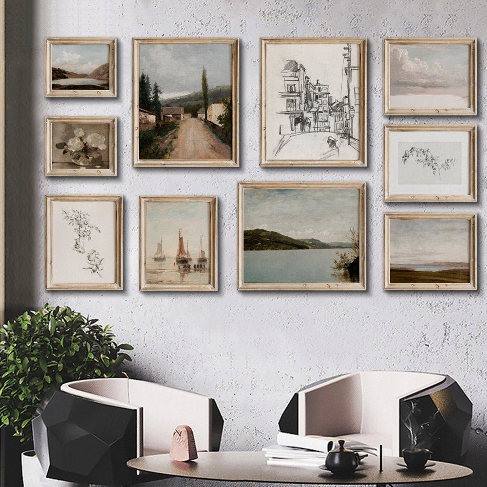 Home Retro European Gallery Wall Mural Poster | Decor Gifts and More