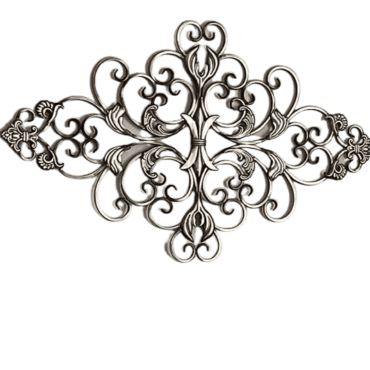 Wrought Iron Vintage Style Scroll Sculpture - Home Decor Gifts and More