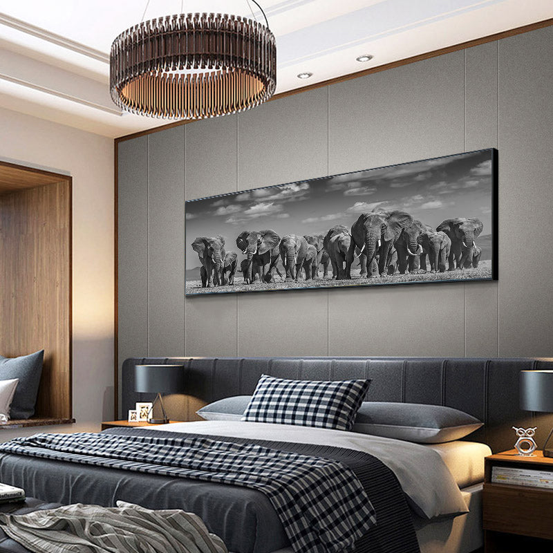 Mural Of Black Africa And Elephants | Decor Gifts and More