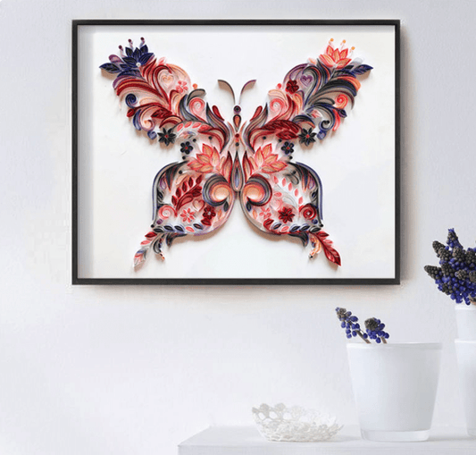 20 Inch Butterfly Quilling Illustration Material Pack Slot | Decor Gifts and More
