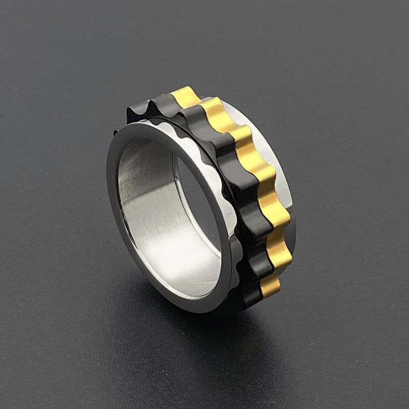 Titanium Steel Rotatable Ring Stainless Steel Simple | Decor Gifts and More