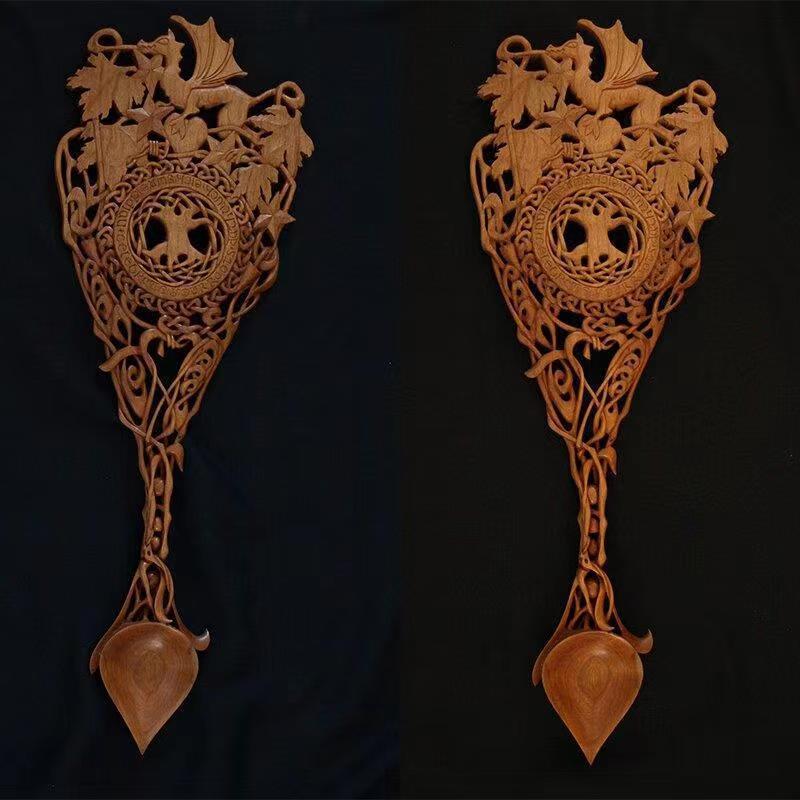 Hand Carved Spoon Wooden Craft Ornament | Decor Gifts and More