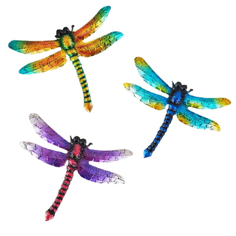 Creative Inkjet Wrought Iron Metal Dragonfly Wall Hanging