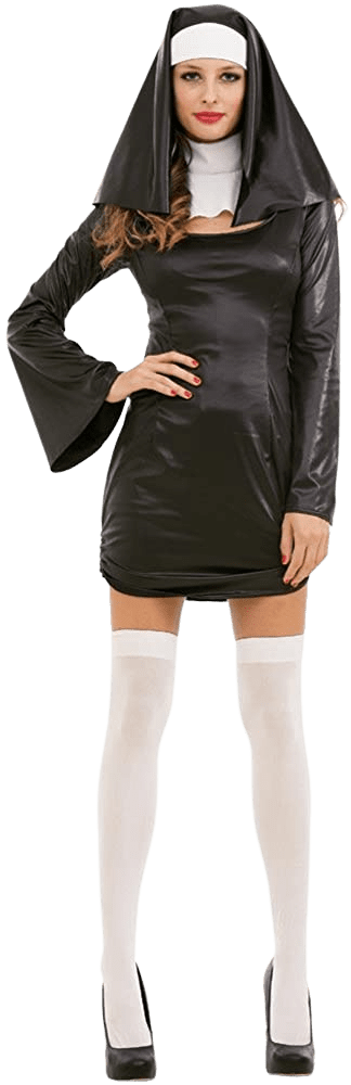 Sinful Sister Adult Women's Nun Habit Halloween Roleplay &amp; Cosplay Costume | Decor Gifts and More