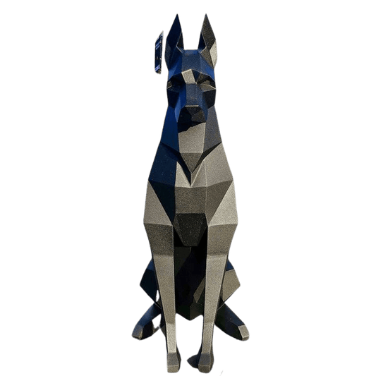 40 Inch High 3D Western Animation Origami Dog Sculpture | Decor Gifts and More