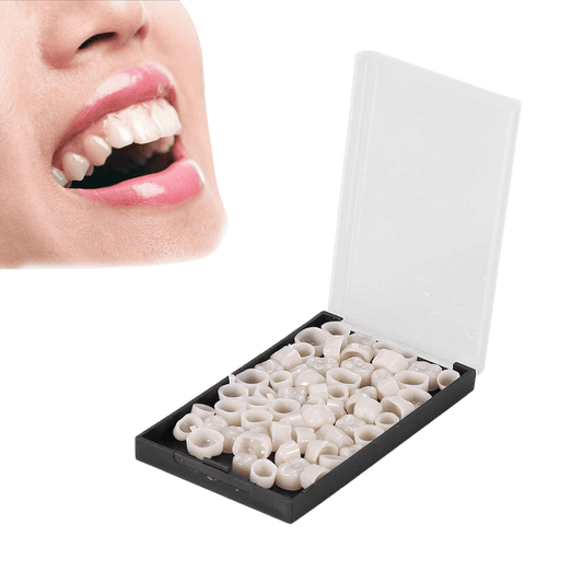 2Types Dental Crown, Dental Teeth Temporary Realistic Oral Care Anterior Molar Crown with Resin materia 50Pcs/Box (50) | Decor Gifts and More