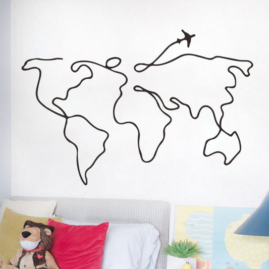 Inkjet Wall Stickers Simple Lines Travel World
