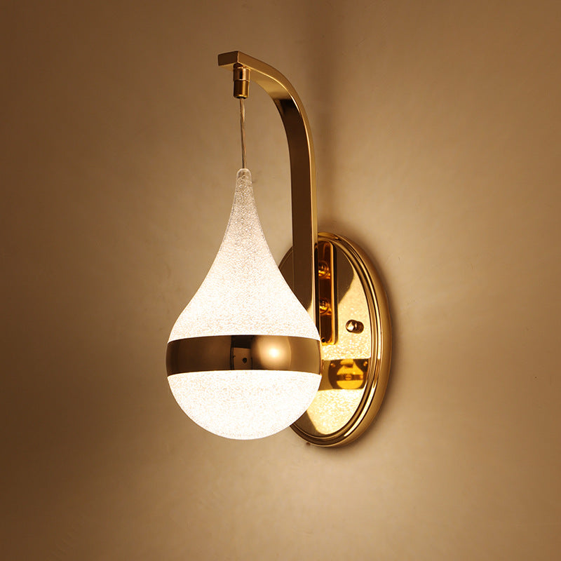 Bedside LED Drop-shaped Wall Lamp Bedroom Modern Acrylic | Decor Gifts and More