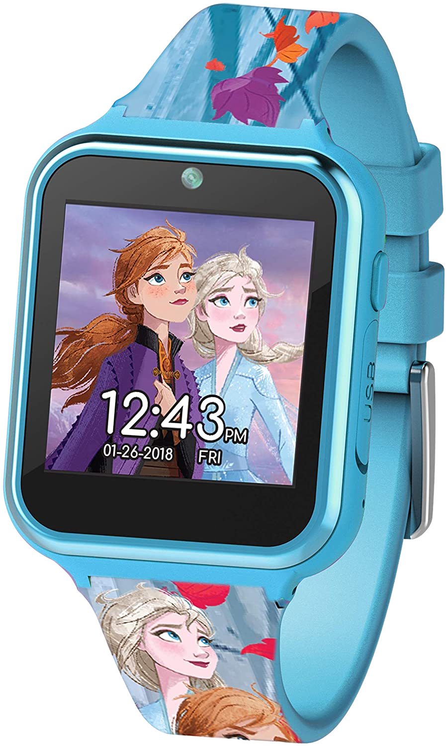 Disney Frozen 2 Touch-Screen Smartwatch, Built in Selfie-Camera, Easy-to-Buckle Strap, Girls Smart Watch - Model: FZN4587 - Home Decor Gifts and More