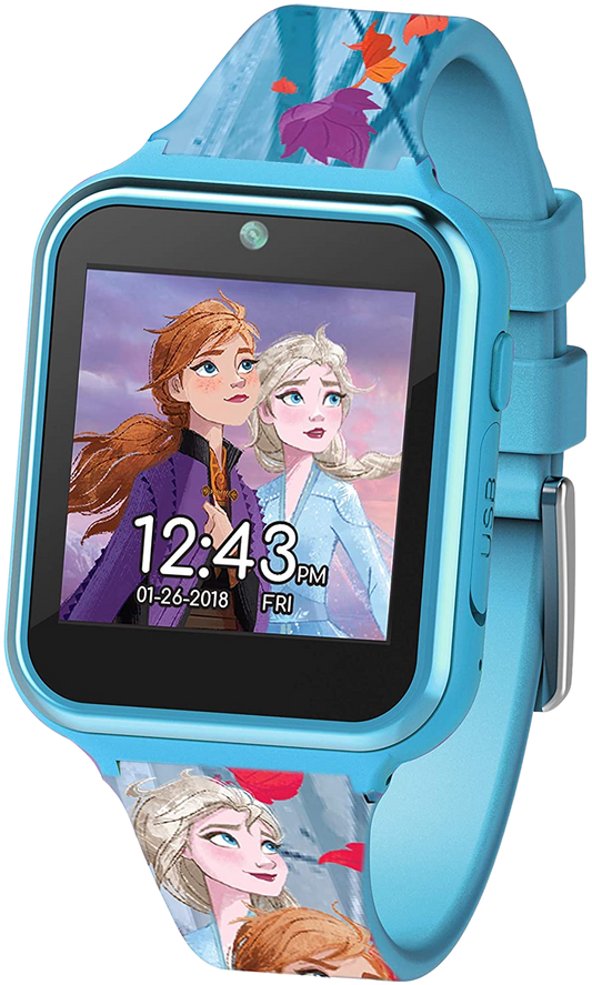 Disney Frozen 2 Touch-Screen Smartwatch, Built in Selfie-Camera, Easy-to-Buckle Strap, Girls Smart Watch - Model: FZN4587 - Home Decor Gifts and More