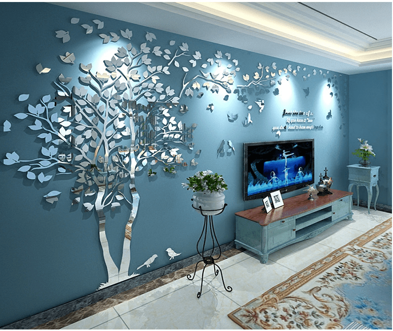 Removable 3d Stereo Acrylic Wall Stickers Living Room Decoration Big Tree