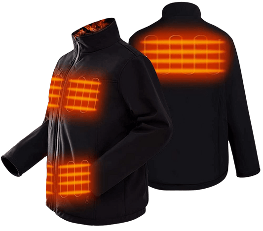 Heated Jacket for Men, Electric Warm Heating Coat with 7.4V 6000mAh Rechargable Battery, 5 Heating Areas - Home Decor Gifts and More
