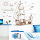 Sailboat Wall Stickers Living Room Television Background Wall Decorative Bedroom Children's Room Bedroom Wall Sticker Paper Stickers | Decor Gifts and More