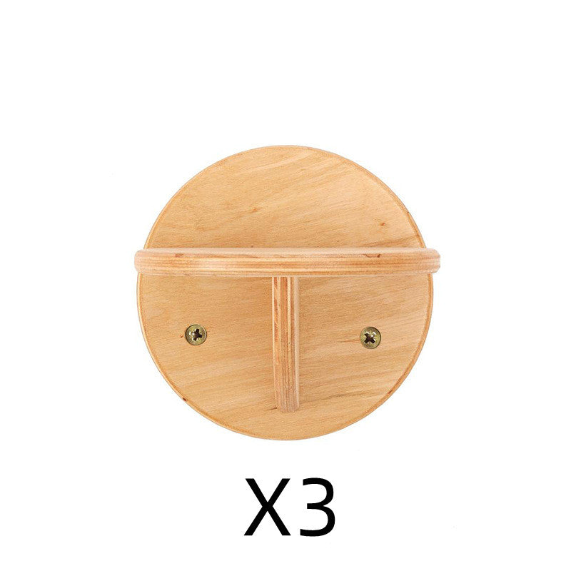 Round Solid Wood Cat Wall Springboard | Decor Gifts and More