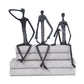 Modern Minimalist Cast Iron Man Artistic Creativity Abstract Sitting Ornaments