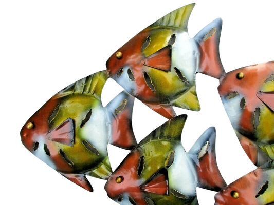Tropical Reef Metal Fish Scene Wall Beach Decor - Home Decor Gifts and More