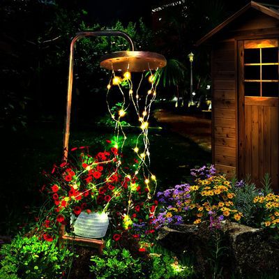 LED Solar Wrought Iron Star Shower | Decor Gifts and More