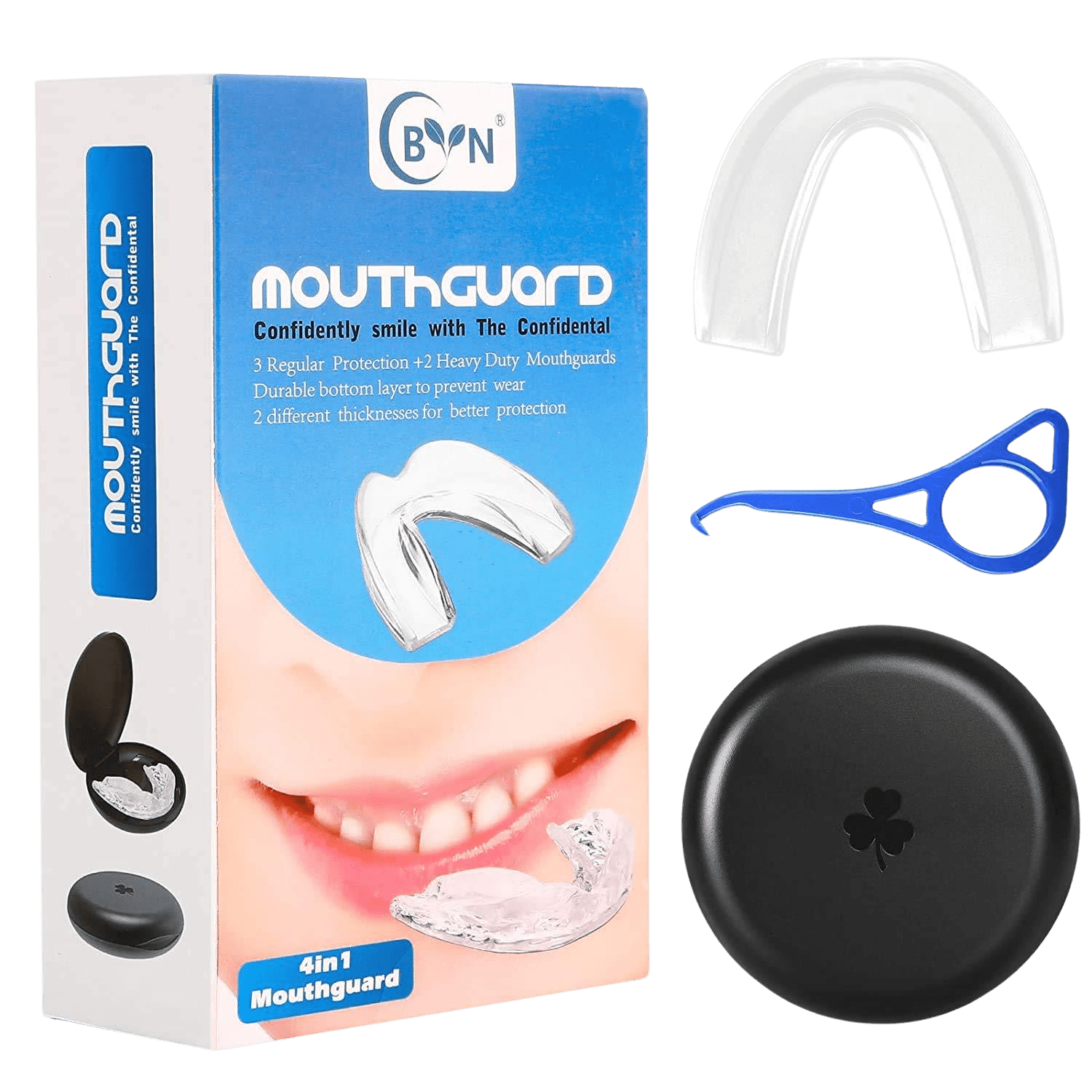 Mouth Guard for Grinding Teeth - Pack of 5 Moldable Night Sleep Guards - Stops Bruxism, Teeth Whitening Tray &amp; Clenching, Sport Athletic Mouth Guard | Decor Gifts and More