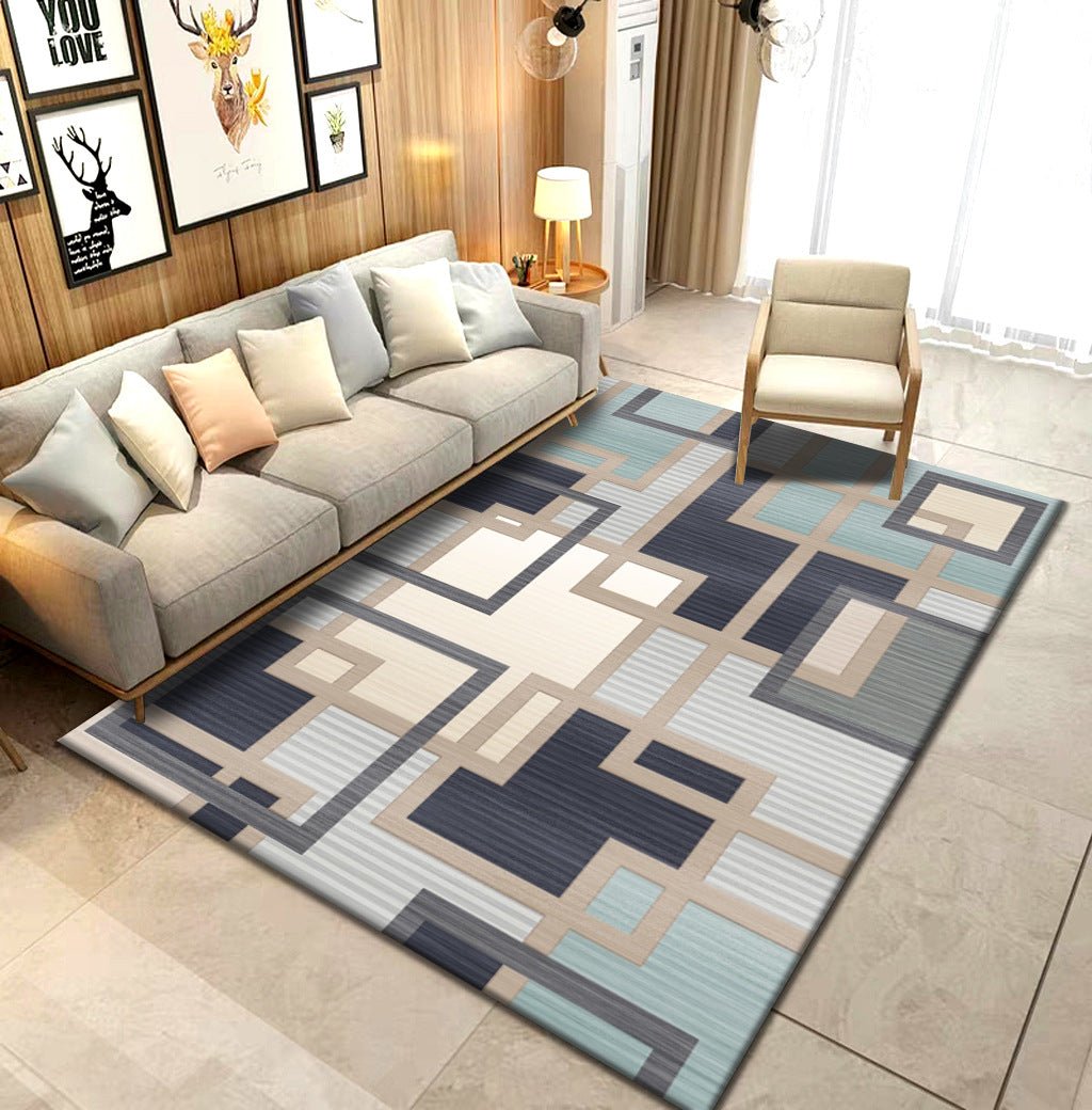 cool multi-color area rug modern home office carpet