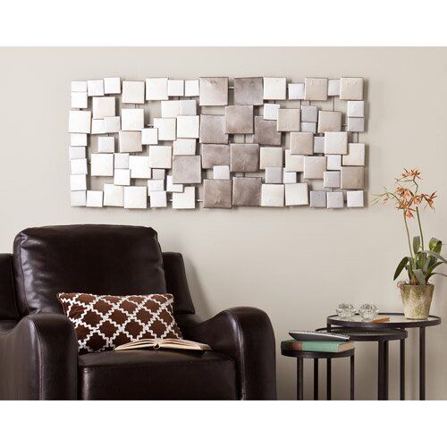 Large Metal Sculpture Abstract Modern Silver Wall Art Contemporary Modern Decor 37732044576 - Home Decor Gifts and More