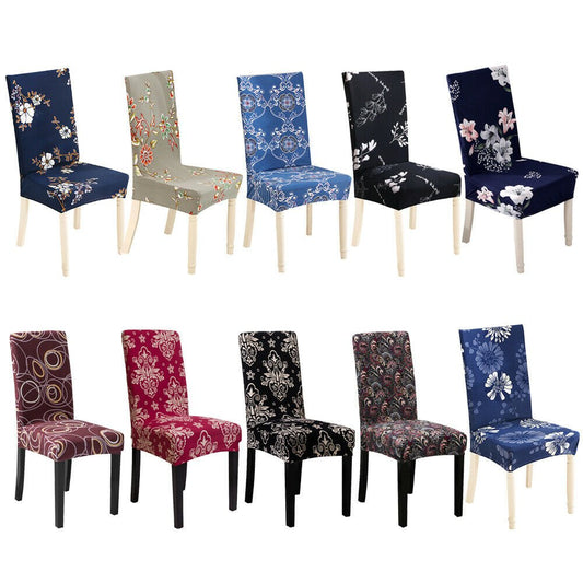 4/6/8x Floral Dining Room Chair Seat Cover Slipcovers Spandex Stretch Home Decor | Decor Gifts and More