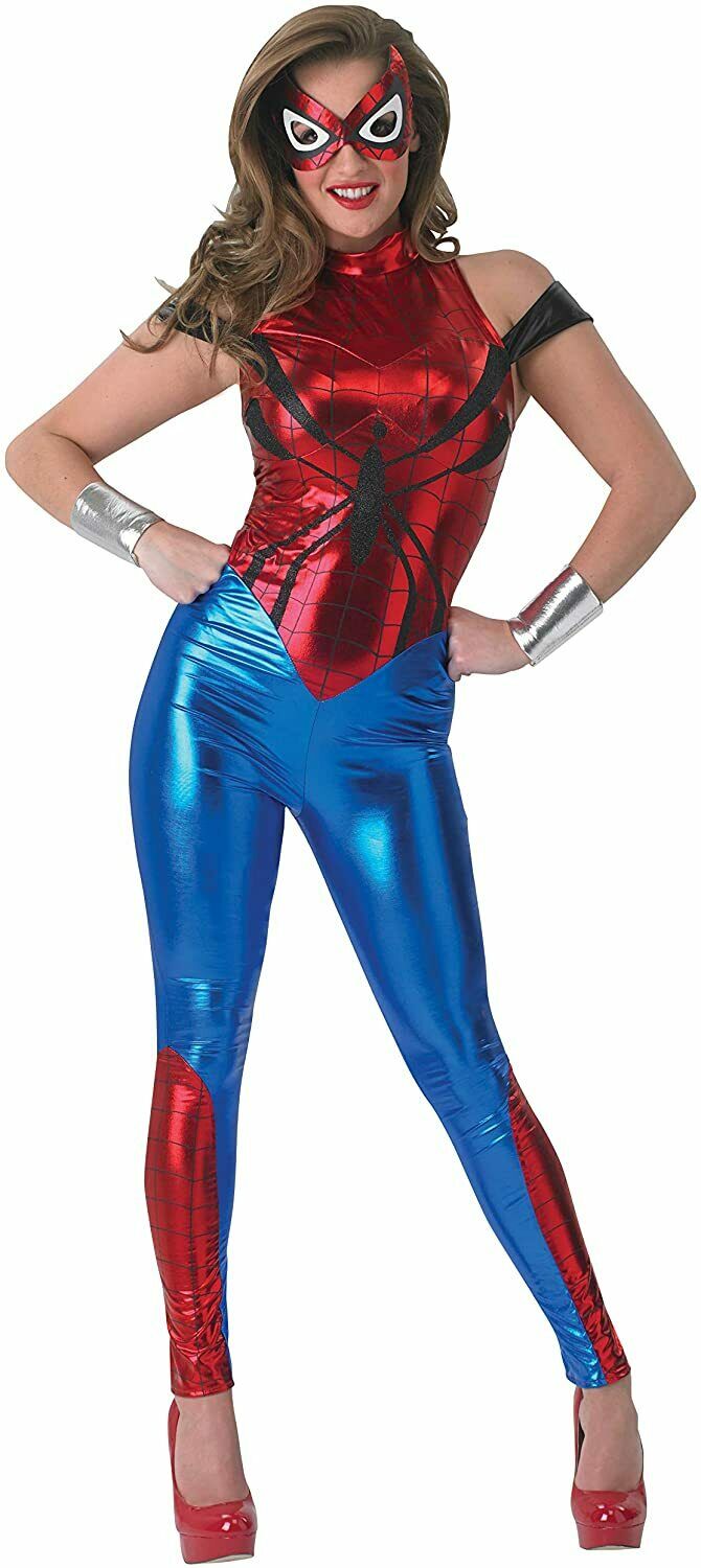 X-Small Adult Women Marvel Spider-Girl Cosplay Sexy Costume Jumpsuit | Decor Gifts and More