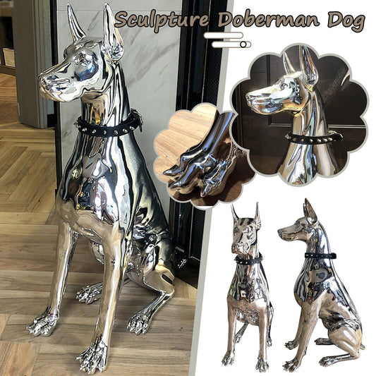 Doberman Dog Sculpture Art Animal Statues - Home Decor Gifts and More