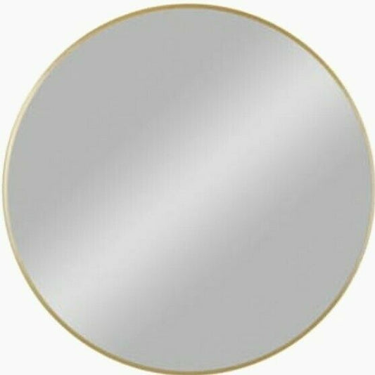Wall Mirror Modern Classic Both Framed Round Metal Gold (28 in. H x 28 in. W)  193007121615 - Home Decor Gifts and More