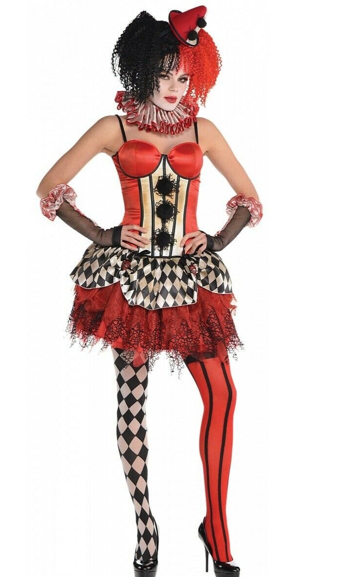 Vintage Clown Corset Costume Halloween Fancy Dress | Decor Gifts and More