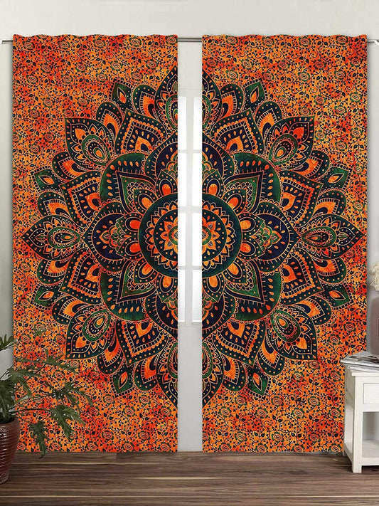 Indian Mandala Cotton Window Door Curtains Hippie Room Divider Boho Wall Drapes | Decor Gifts and More