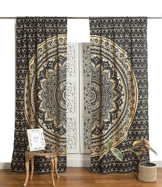 Indian Drape Bohemian Curtain  Room Divider Curtains | Home Décor Sheer Curtains | Decor Gifts and More