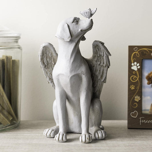 Angel Dog Memorial Sculpture - Home Decor Gifts and More
